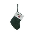 thumbnail image 1 of Luoshdecor Christmas Weave Stockings,Small 7.8 in Green Embroidered Letter R Christmas Stocking for Tree Home Party Decor, 1 of 5