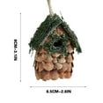thumbnail image 1 of Luoshdecor Christmas Wooden Bird House Ornaments , Moss Bark Grass Thatch Bird Nests Christmas Tree Hanging for Family Holiday Xmas Tree Decor, 1 of 6
