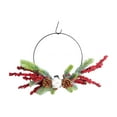 thumbnail image 1 of Luoshdecor Christmas Wreath with Taper Candle Holder,Pine Cones Berries Artificial Plant Hoop Wreath Winter Xmas Decorations for Front Door Window Fireplace, 1 of 6