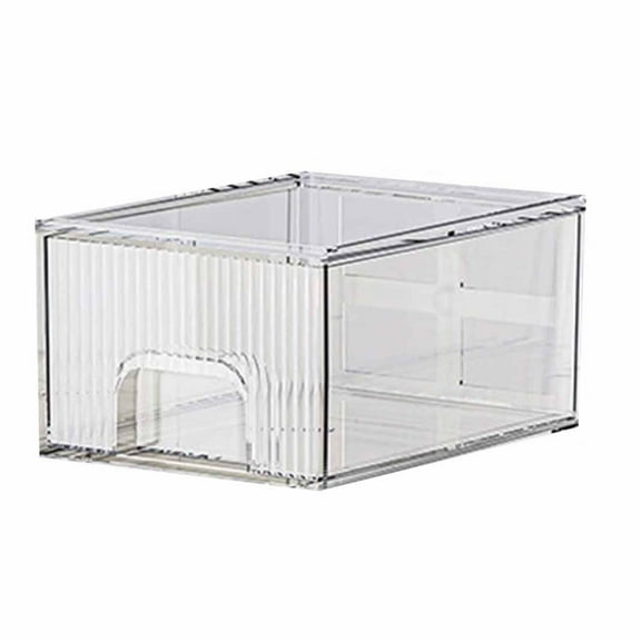 Luoshdecor Clear Stackable Storage Drawer,Acrylic Makeup Organizer,Bathroom Organizer for Dresser, Under, Kitchen Cabinet