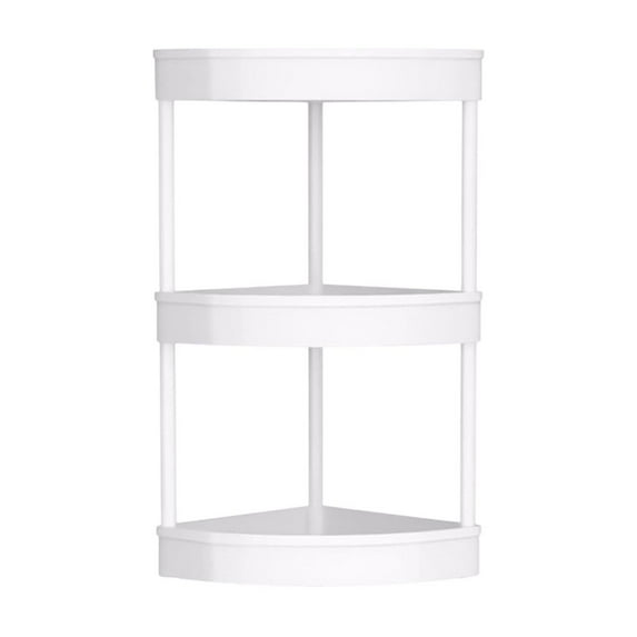 Luoshdecor Corner Bathroom Organizer,3 Tier Plastic Vanity Tray Counter Organizer for Toiletries Makeup