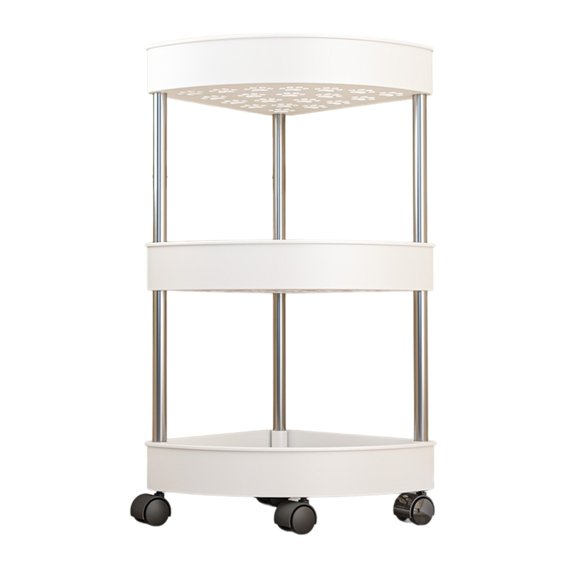 Luoshdecor Corner Shower Caddy Stand with Wheels, Multi Tier Plastic Standing Shower Organizer Bedroom,Bathroom,Kitchen