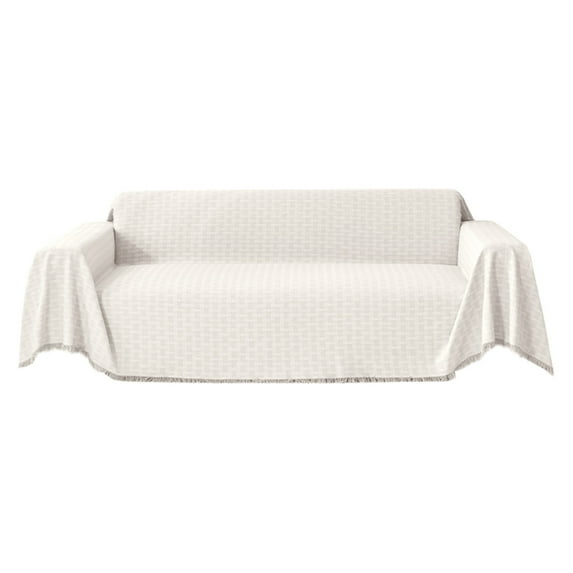 Luoshdecor Couch Cover Sheet Blanket,35x35 in Washable Decorative Covers with Tassel Edge, Furniture Protector for Living Room