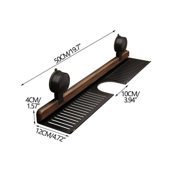 Luoshdecor Cup Bathroom Sink Shelf over Faucet,Shower Caddy Suction Cup Large Capacity Bathroom Organizers and Storage for Shampoo, Soap, Razor