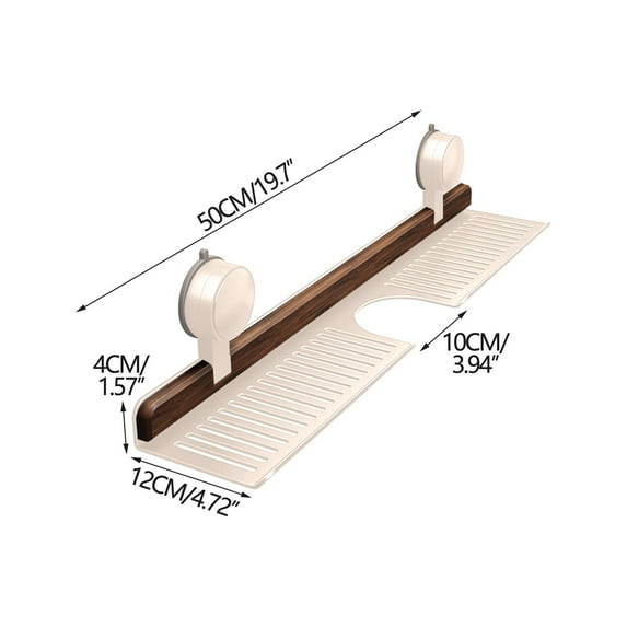 Luoshdecor Cup Bathroom Sink Shelf over Faucet for Kitchen,Shower Caddy Suction Cup No Drill Shower Shelf and Storage for Shampoo, Soap,Razor