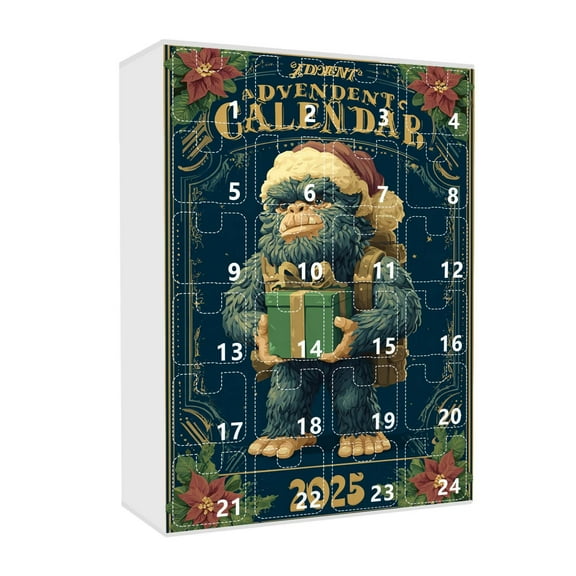 Luoshdecor Cute Gorilla 2025 Advent Calendars ,Christmas 24 Day Gift Box Decoration, Xmas Gift for Friends & Family