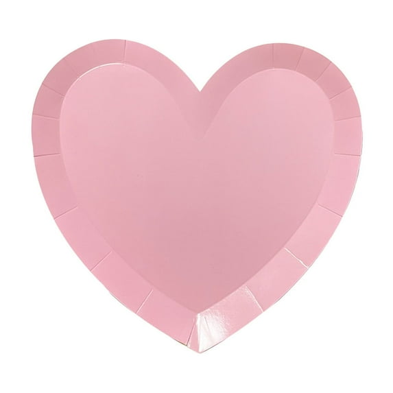 Luoshdecor Disposable Heart Shape Plates, Valentines's Day Party Supplies Wedding Paper Tray for Valentines's Day Decorations