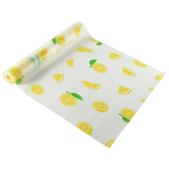 Luoshdecor Drawer and Shelf Liner for Kitchen Cabinet,Waterproof Shelf Lemon Paper,EVA Cabinet & Drawer Mat for Kitchen Bedroom