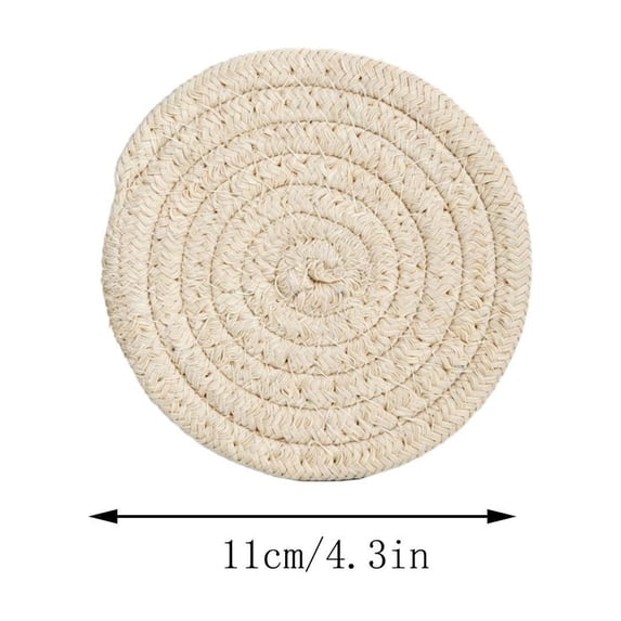 Luoshdecor Drink Coasters Set of 8 with Iron Holder,Cotton Woven Absorbent Coasters for Drinks, Boho Table Decor for Living Room Home Office Decor