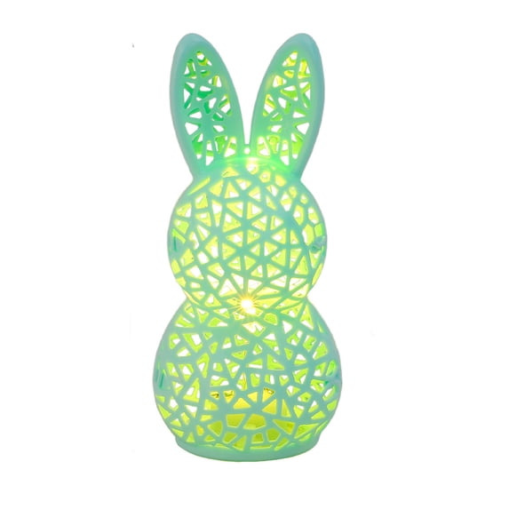 Luoshdecor Easter Bunny Lamp - 3D LED Easter Hollow Out Night Light for Festive Party & Home Tabletop Decoration