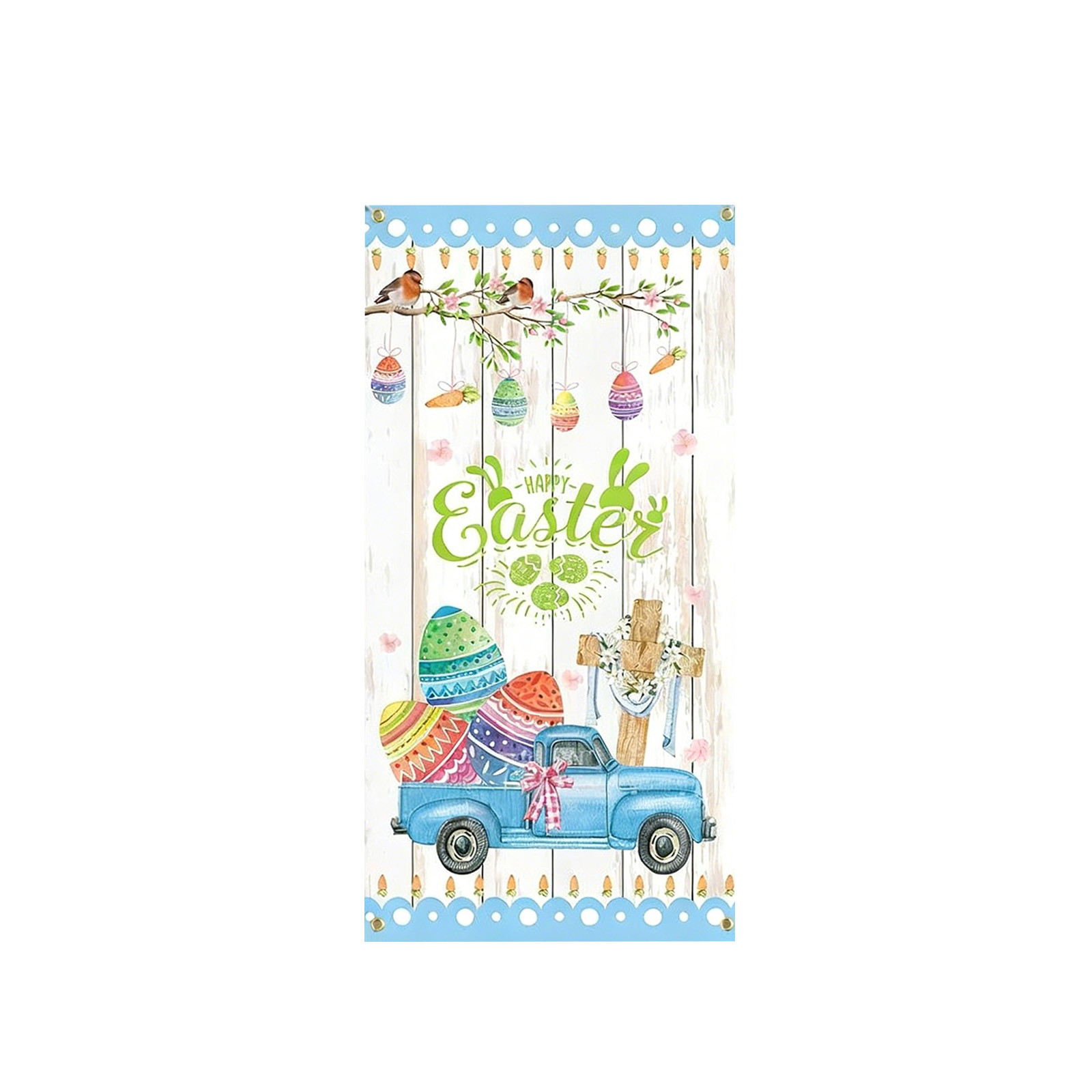 Luoshdecor Easter Door Cover 35x72 Inches - Bunny Door Sign & Wall ...