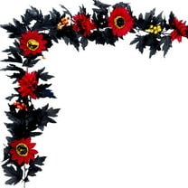 Luoshdecor Fall Maple Leaf Garland,5.9Ft , Hanging Vine Sunflower Garland Artificial Autumn Foliage with Pumpkin for Thanksgiving Home Table Decor