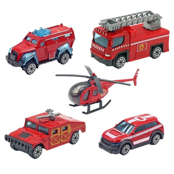 Luoshdecor Fire Truck Car Toys & Emergency Vehicles Set of 5,Birthday Gift for Birthday Gift