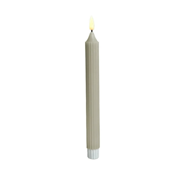 Luoshdecor Flameless Taper Candles, Fluted Ribbed Grooved Candles Battery Operated,for Wedding Thanksgiving Christmas Decoration