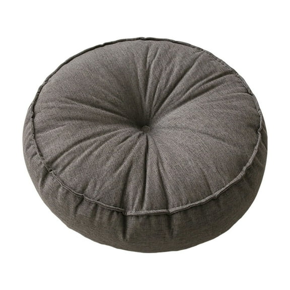 Luoshdecor Floor Pillow 18 in, Super Comfy Thicken Round Seat Cushion for Kitchen Dining Room Office Chairs,Dark Gray