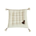 thumbnail image 1 of Luoshdecor Floor Pillow Cushions 18x18 in,White Square Pillows Seat Cushion with Tassel for Tatami Living Room Yoga, 1 of 6