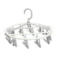 thumbnail image 1 of Luoshdecor Foldable Drying Rack with 20 Clips,360° Rotatable Hook for Drying Towels Bras Baby Clothes Gloves Plast, 1 of 6