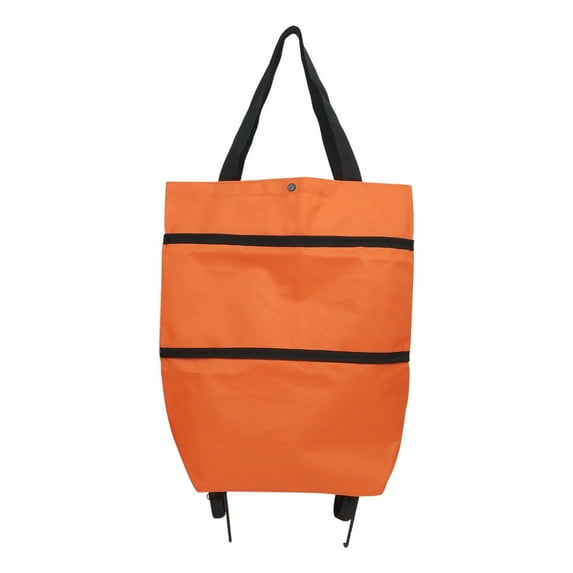 Luoshdecor Folding Shopping Bag with Wheels, Waterproof Grocery Carts,Reusable Travel Bag for Women or Men, Home, Kitchen