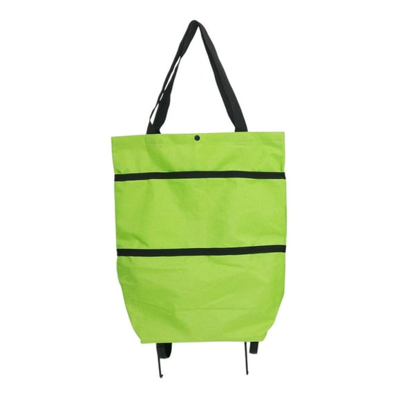 Luoshdecor Folding Shopping Bag with Wheels, Waterproof Grocery Carts,Reusable Travel Bag for Women or Men, Home, Kitchen