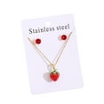 thumbnail image 1 of Luoshdecor Fruit Necklace Earrings Set,Crystal Charm Jewelry Gift for Women Valentine's Day,Wedding, 1 of 7