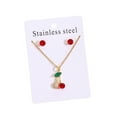 thumbnail image 1 of Luoshdecor Fruit Necklace Earrings Set,Crystal Charm Jewelry Gift for Women Valentine's Day,Wedding, 1 of 7