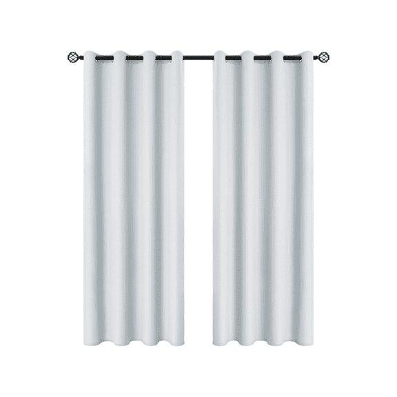 Luoshdecor Full Shade Curtain Panels 78x39in,Thermal Insulated Window Curtains with Black Liner for Living Room,Bedroom,White