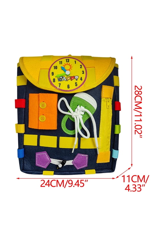 Fun Small Size Backpack for Learning Activity Toys,Clock,Number Pattarn Backpack for Backing to College,and Making Friends