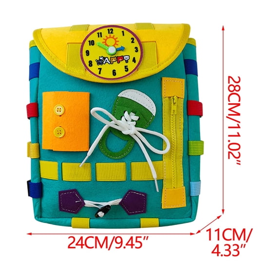 Luoshdecor Fun Small Size Backpack for Learning Activity Toys,Clock,Number Pattarn Backpack for Backing to College,and Making Friends