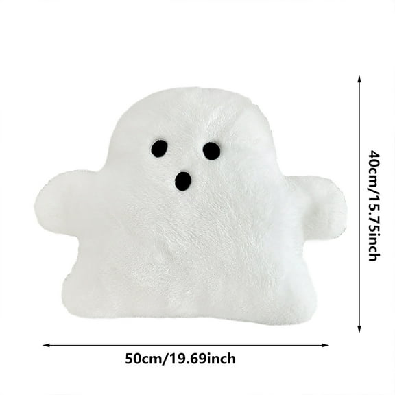 Luoshdecor Ghost Throw Pillow,Cute Decorative Tufted Pillow for Halloween Indoors Living Room Couch Sofa Bed Decoration 19.7x15.7 in
