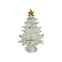 Luoshdecor Glass Pinetree Craft Tabletop Decoration,Crystal Ornament,Xmas Gift for Home Centerpiece Craft 2.3 in