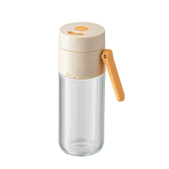 Luoshdecor Glass Seasoning Organizer Box,Spice Jars Clear Condiment Containers Seasoning Box with Handle and Lids, for Spice ,Pepper