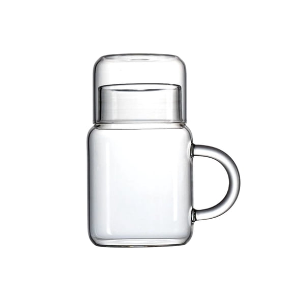 Luoshdecor Glass Water Heat Pitcher Set,Clear Glass Bedside Night Water Carafe with Tumbler Cup .