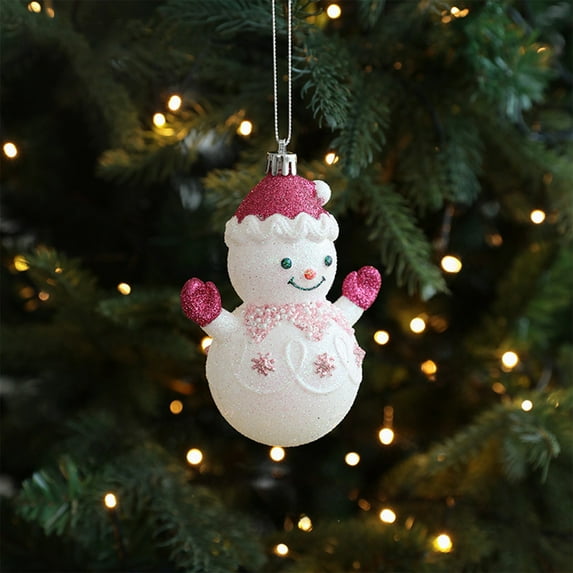 Luoshdecor Glitter Christmas Hanging Decorations 2025, Cartoon Bear Snowman Donumt Lollipop Ice Cream Shape Ornaments,for for Home, Party, DIY Crafts