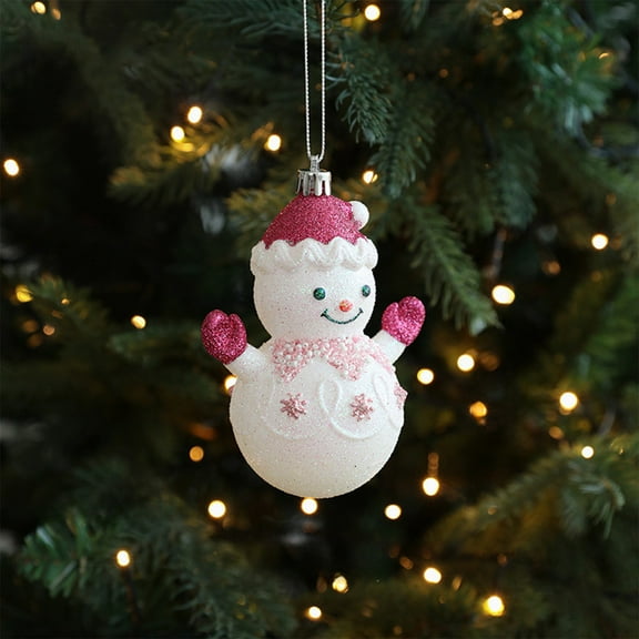 Luoshdecor Glitter Christmas Hanging Decorations 2025, Cartoon Bear Snowman Donumt Lollipop Ice Cream Shape Ornaments,for for Home, Party, DIY Crafts