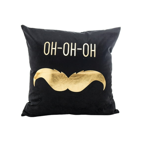 Luoshdecor Gold and Black Throw Pillow Covers 18x18 in,Merry Christmas Pillow Cases Square Decorative Cushion for Outdoor Home Bed Sofa Couch