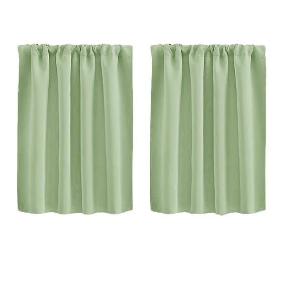 Luoshdecor Green Short Blackout Curtains,36x29 in,Blackout Curtain 2 Panels for Bathroom Kitchen