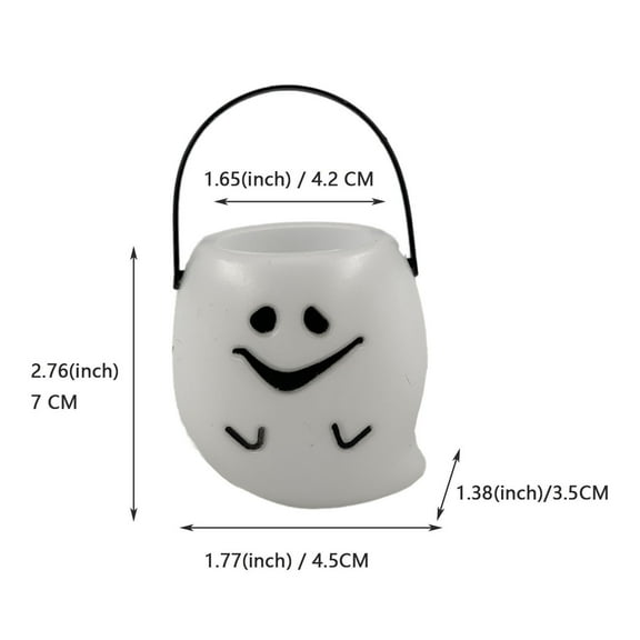 Luoshdecor Halloween Candy Bucket,Small Plastic Pumpkin Ghost Skull Candy Bucket for Trick or Treating,Halloween Party Supplies