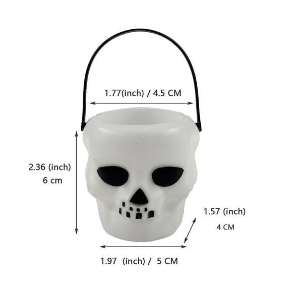 Luoshdecor Halloween Candy Bucket,Small Plastic Pumpkin Ghost Skull Candy Bucket for Trick or Treating,Halloween Party Supplies