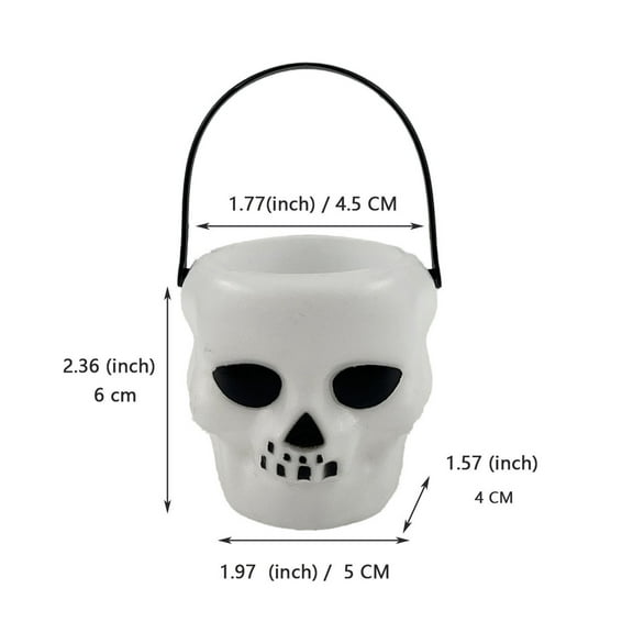 Luoshdecor Halloween Candy Bucket,Small Plastic Pumpkin Ghost Skull Candy Bucket for Trick or Treating,Halloween Party Supplies