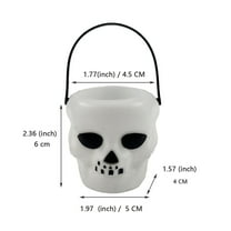 Luoshdecor Halloween Candy Bucket,Small Plastic Pumpkin Ghost Skull Candy Bucket for Trick or Treating,Halloween Party Supplies