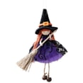 thumbnail image 1 of Luoshdecor Halloween Hanging Witch Doll，Cute Skirt Witch Doll with Broom ,Small Witches Figurine for Indoor Room Kitchen Decoration, 1 of 4