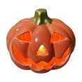 thumbnail image 1 of Luoshdecor Halloween Pumpkin Lanterns Light Decor,Ceramics Light up Pumpkin Battery Operated for Outdoor, Indoor, Haunted House, 1 of 5