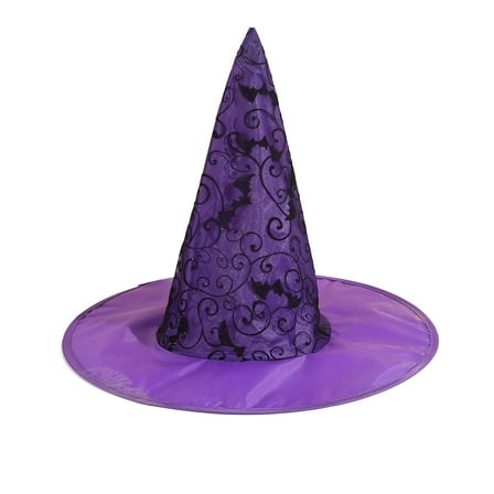 Luoshdecor Halloween Witches Hat,Halloween Spider web ,Bat Witch/Wizard Hats for Teen Women
