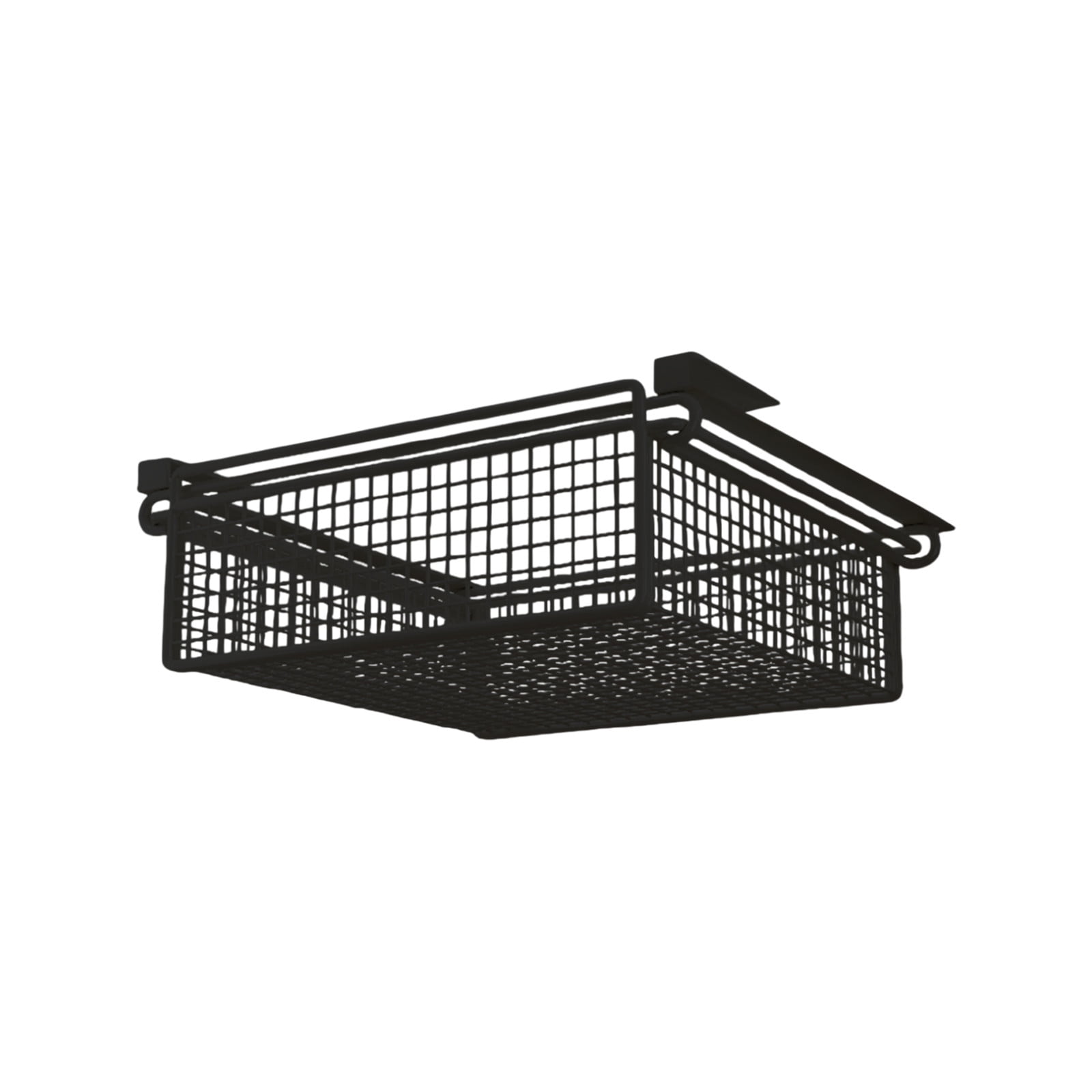 Luoshdecor Hanging Pullout Drawer Basket Wardrobe Storage,,Metal Hanging Baskets Under Cabinet Shelf Organizer, for Kitchen Office Wardrobes