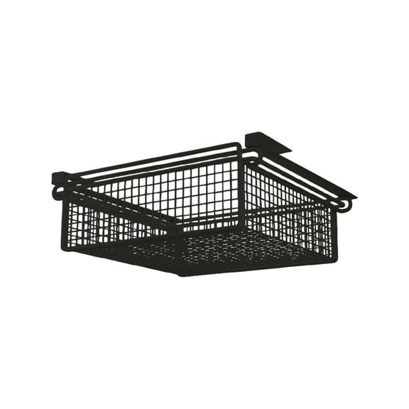 Luoshdecor Hanging Pullout Drawer Basket Wardrobe Storage,,Metal Hanging Baskets Under Cabinet Shelf Organizer, for Kitchen Office Wardrobes