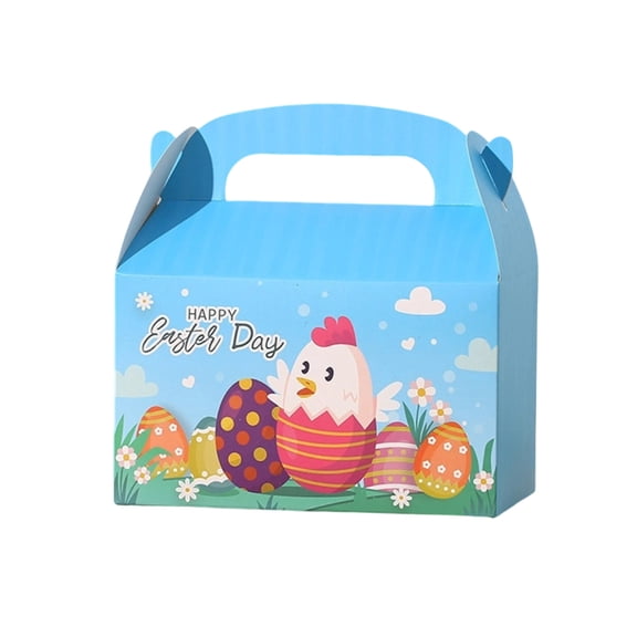 Luoshdecor Happy Easter Gift Bags 12-Pack,Cute Bunny & Egg Pattern,for Holiday Decor & Egg Hunting