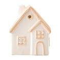 thumbnail image 1 of Luoshdecor Hollowed Cottage House Candle Holder, White Ceramic Village Houses Tea Light Holder for Home Holiday Table Centerpiece Decorations, 1 of 6