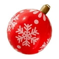 thumbnail image 1 of Luoshdecor Inflatable Christmas Decorated Ball Ornaments,Red Giant Plastic Blow up Snowflakes Ball for Yard Lawn Porch Decor 19.7 in, 1 of 8