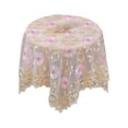 thumbnail image 1 of Luoshdecor Lace Floral Embroidered Tablecloth,Roud Modern Table Cover for Tea Table, Dining Table & Bedside, Small Round, 1 of 6