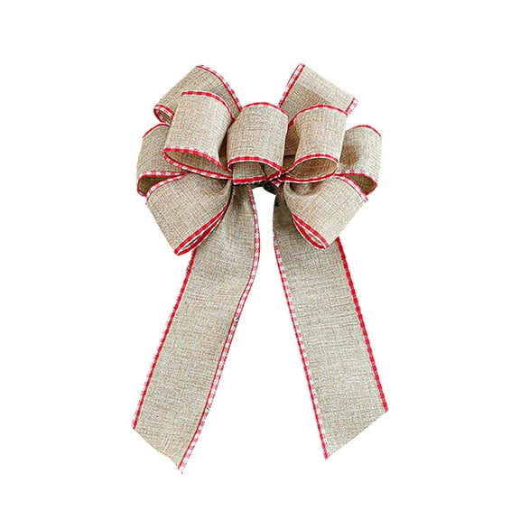 Luoshdecor Large Christmas Bows for Wreath,15 in Farmhouse Plaid Crafts Decorative Hanging Ornament Bow for Wedding Holiday Birthday Party Decor